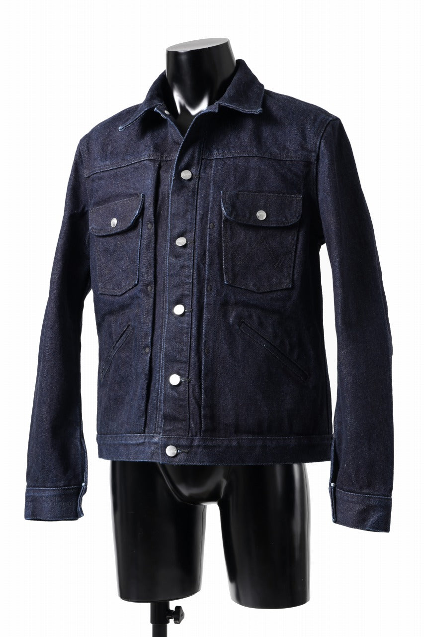 Load image into Gallery viewer, ISAMU KATAYAMA BACKLASH xx Wrangler 19oz ORIGINAL SELVEDGE DENIM JACKET (INDIGO)