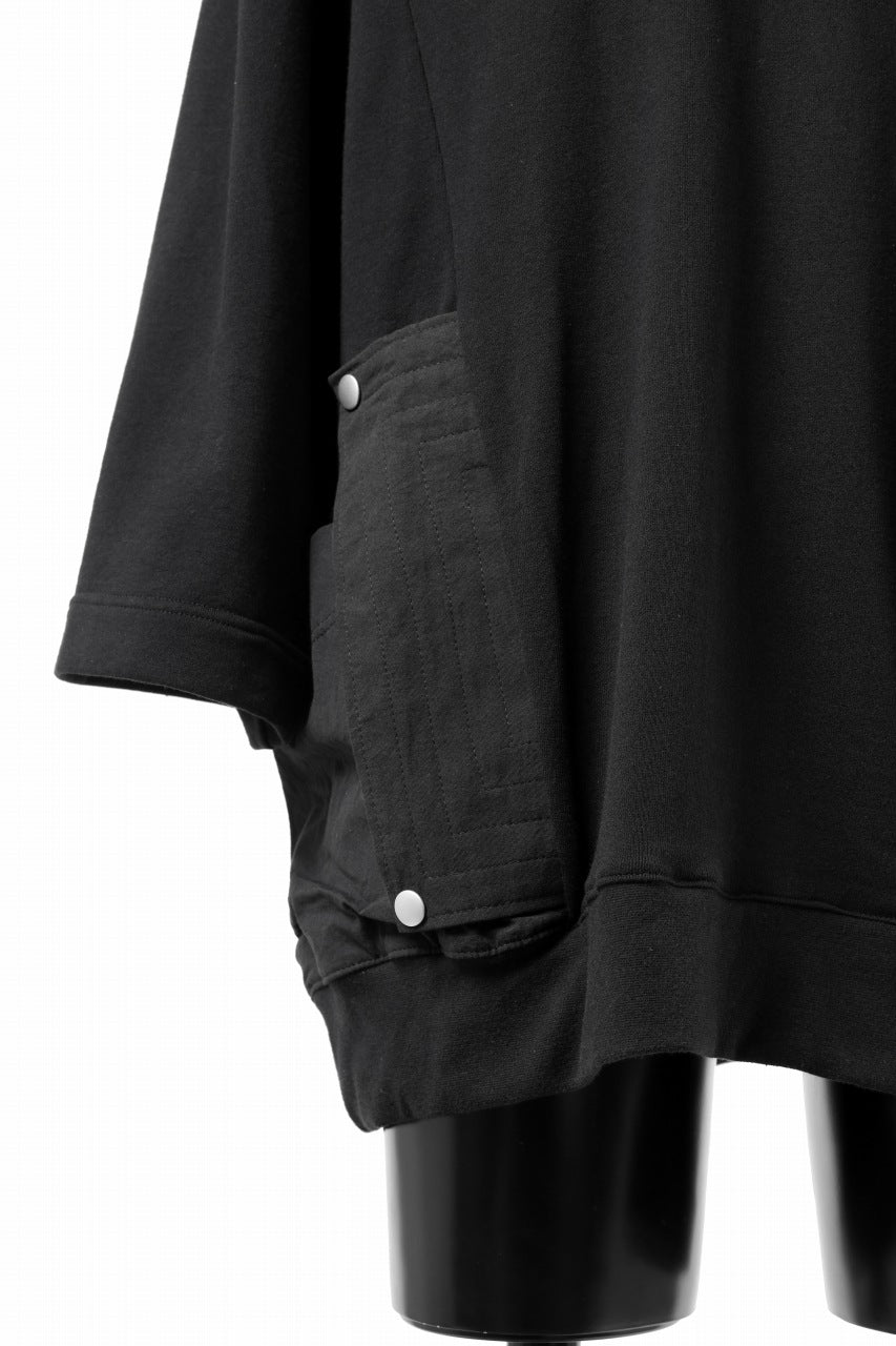 画像をギャラリービューアに読み込む, A.F ARTEFACT FLAP-DETAIL COMBINATION TOPS (BLACK)