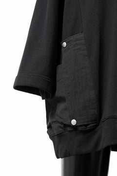 画像をギャラリービューアに読み込む, A.F ARTEFACT FLAP-DETAIL COMBINATION TOPS (BLACK)