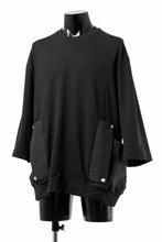 画像をギャラリービューアに読み込む, A.F ARTEFACT FLAP-DETAIL COMBINATION TOPS (BLACK)