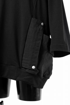 画像をギャラリービューアに読み込む, A.F ARTEFACT FLAP-DETAIL COMBINATION TOPS (BLACK)