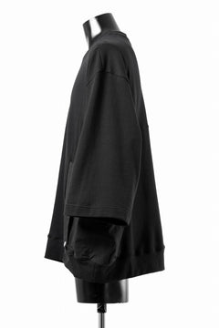 画像をギャラリービューアに読み込む, A.F ARTEFACT FLAP-DETAIL COMBINATION TOPS (BLACK)