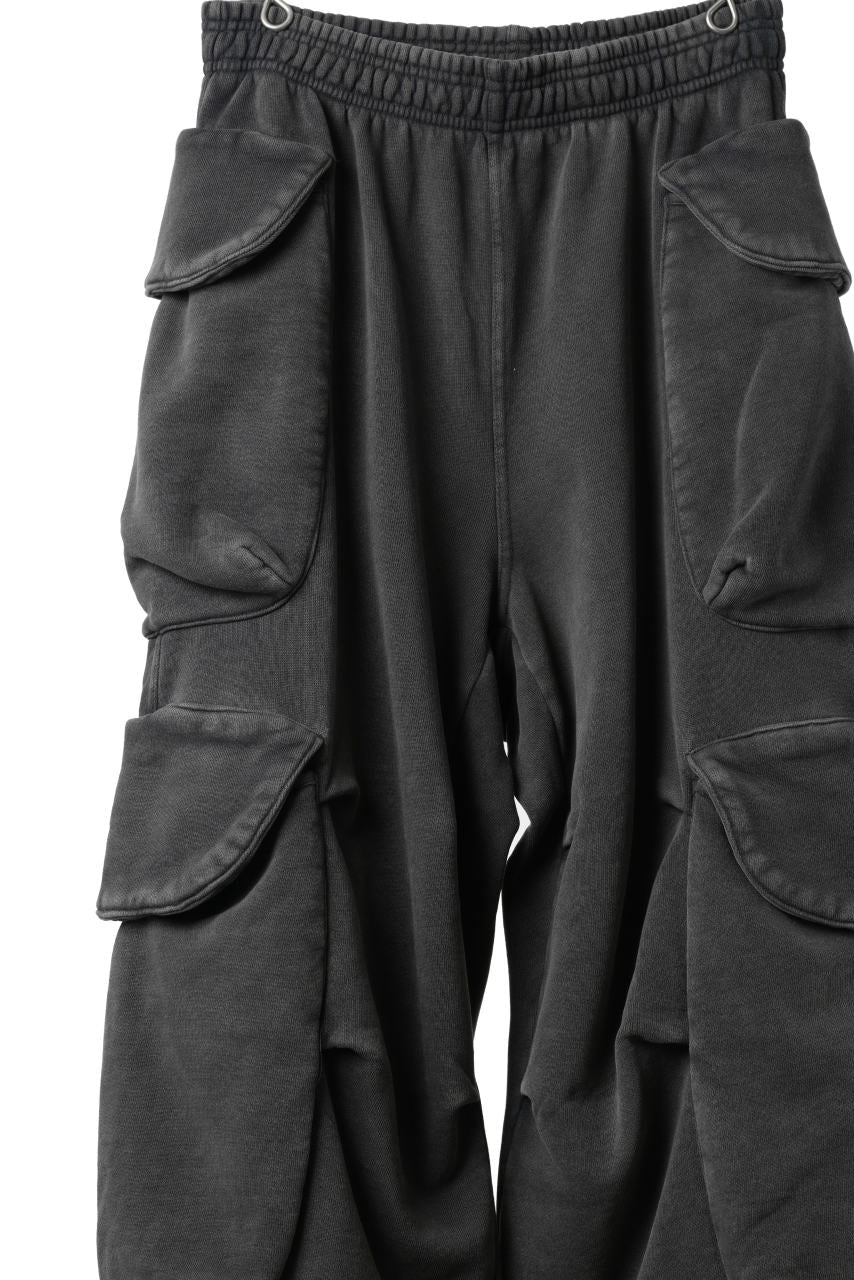 画像をギャラリービューアに読み込む, entire studios HEAVY GOCAR SWEAT PANTS (WASHED BLACK)