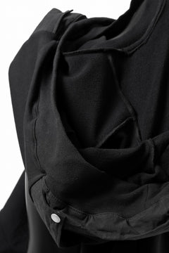 画像をギャラリービューアに読み込む, A.F ARTEFACT FLAP-DETAIL COMBINATION TOPS (BLACK)