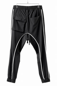 画像をギャラリービューアに読み込む, thom/krom DROP CROTCH TROUSERS / ELASTIC NYLON + REFLECTION PIPING (BLACK)