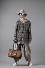 画像をギャラリービューアに読み込む, YUTA MATSUOKA round neck knit cardigan / hemp &amp; EU linen links knit (ecru)