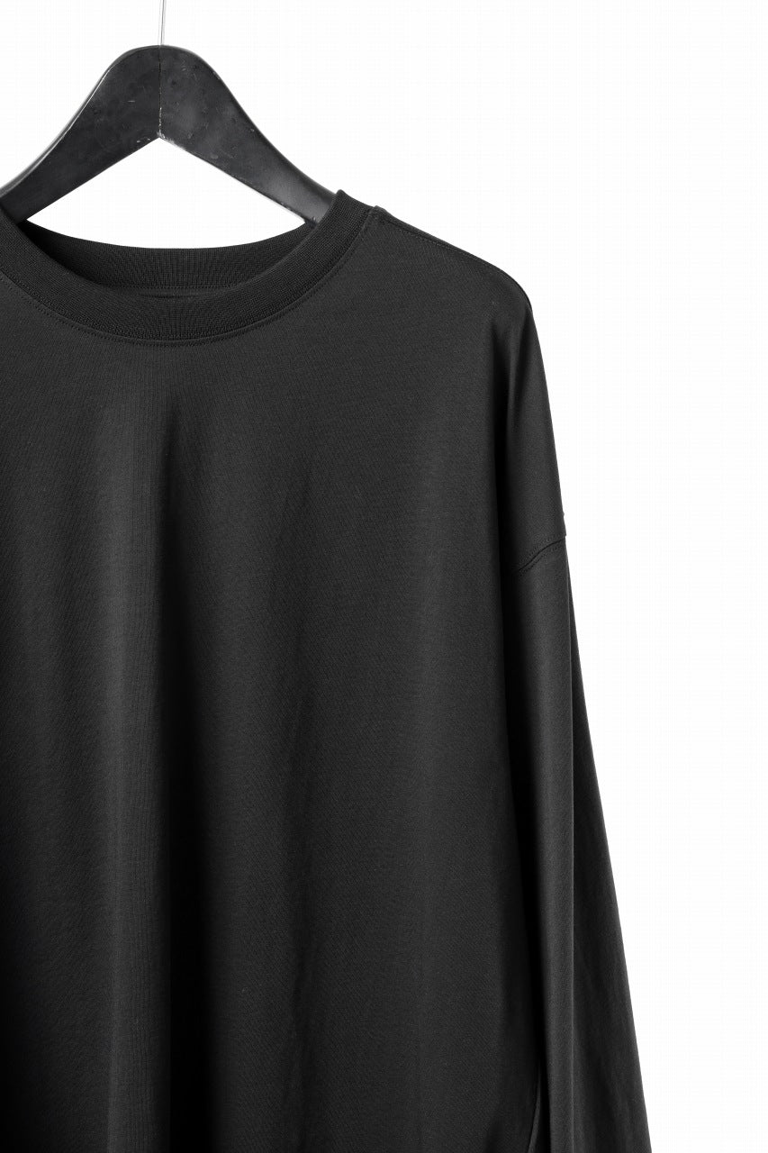 画像をギャラリービューアに読み込む, thom/krom OVERSIZED WIDE LONG SLEEVE TEE / COTTON JERSEY (BLACK)