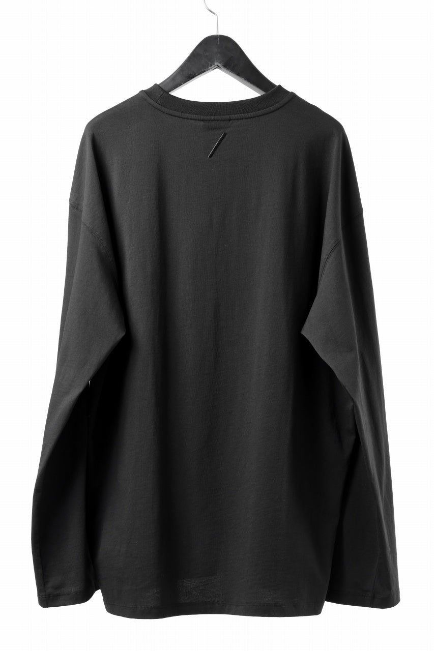 Load image into Gallery viewer, thom/krom OVERSIZED WIDE LONG SLEEVE TEE / COTTON JERSEY (BLACK)