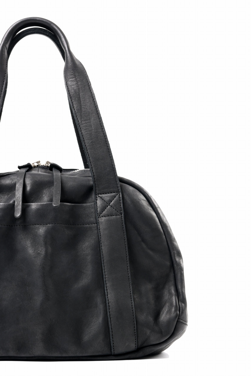 Load image into Gallery viewer, ISAMU KATAYAMA BACKLASH DOUBLE SHOULDER GARMENT-DYED OVERNIGHT BAG (BLACK)
