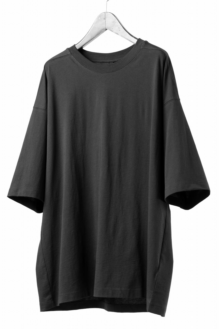 画像をギャラリービューアに読み込む, thom/krom RELAXED FIT SHORT SLEEVE TEE / COTTON JERSEY (BLACK)