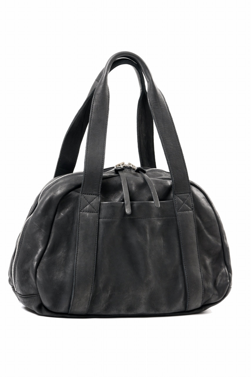 Load image into Gallery viewer, ISAMU KATAYAMA BACKLASH DOUBLE SHOULDER GARMENT-DYED OVERNIGHT BAG (BLACK)