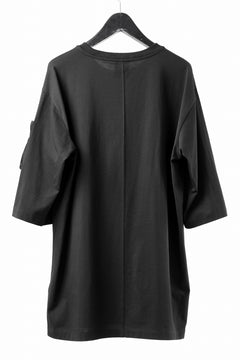 画像をギャラリービューアに読み込む, thom/krom ZIP POCKET SHORT SLEEVE TEE / COTTON JERSEY (BLACK)