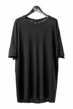 画像をギャラリービューアに読み込む, thom/krom SLIM FIT SHORT SLEEVE TEE / LINEN COTTON JERSEY (BLACK)