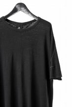 画像をギャラリービューアに読み込む, thom/krom SLIM FIT SHORT SLEEVE TEE / LINEN COTTON JERSEY (BLACK)