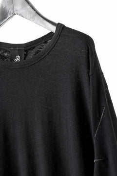 画像をギャラリービューアに読み込む, thom/krom SLIM FIT SHORT SLEEVE TEE / LINEN COTTON JERSEY (BLACK)