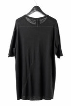 画像をギャラリービューアに読み込む, thom/krom SLIM FIT SHORT SLEEVE TEE / LINEN COTTON JERSEY (BLACK)