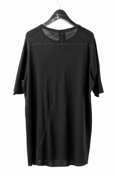 画像をギャラリービューアに読み込む, thom/krom SLIM FIT SHORT SLEEVE TEE / LINEN COTTON JERSEY (BLACK)