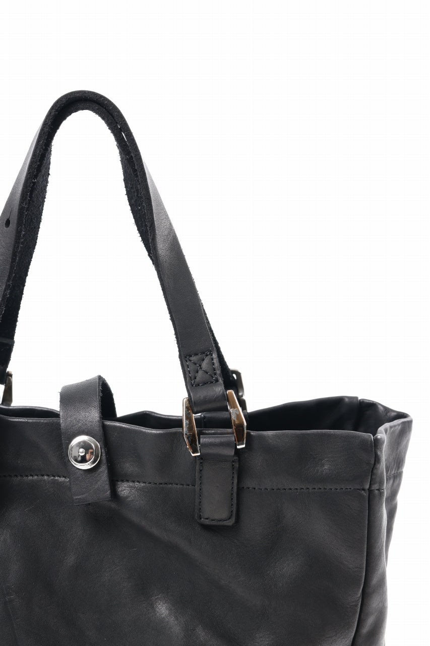 Load image into Gallery viewer, ISAMU KATAYAMA BACKLASH ZIP TOTE BAG / OBJECT DYED JAPAN ROUGH STEER (BLACK)