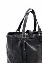 Load image into Gallery viewer, ISAMU KATAYAMA BACKLASH ZIP TOTE BAG / OBJECT DYED JAPAN ROUGH STEER (BLACK)