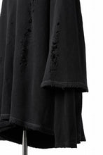 画像をギャラリービューアに読み込む, A.F ARTEFACT DAMAGE LAYERED PULLOVER / WAFFLE COTTON JERSEY (BLACK)