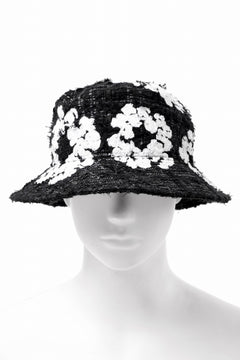画像をギャラリービューアに読み込む, READYMADE x DENIM TEARS COTTON WREATH TWEED BUCKET HAT (BLACK)