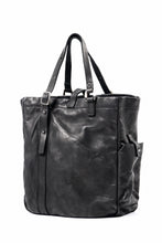 Load image into Gallery viewer, ISAMU KATAYAMA BACKLASH ZIP TOTE BAG / OBJECT DYED JAPAN ROUGH STEER (BLACK)