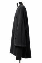 画像をギャラリービューアに読み込む, A.F ARTEFACT DAMAGE LAYERED PULLOVER / WAFFLE COTTON JERSEY (BLACK)