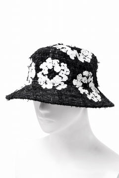 画像をギャラリービューアに読み込む, READYMADE x DENIM TEARS COTTON WREATH TWEED BUCKET HAT (BLACK)