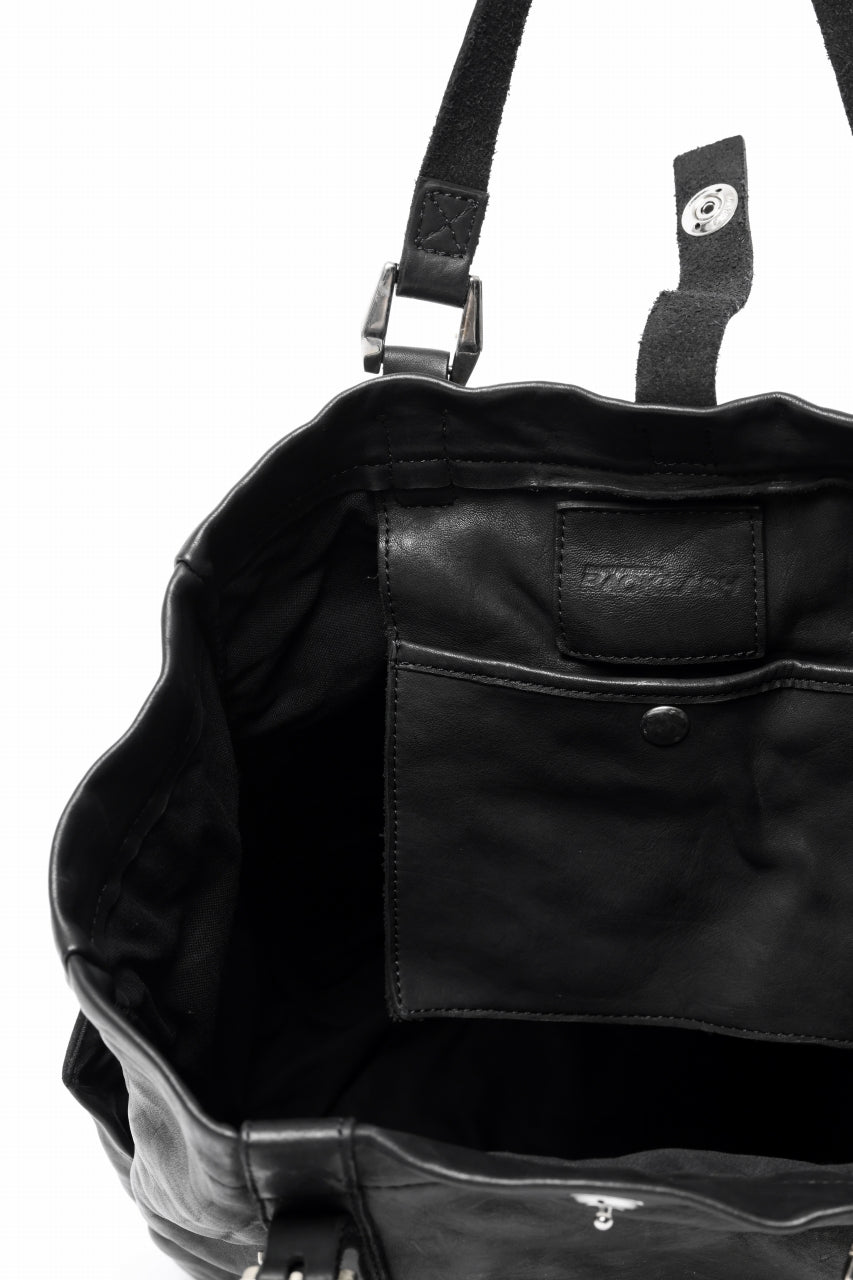 Load image into Gallery viewer, ISAMU KATAYAMA BACKLASH ZIP TOTE BAG / OBJECT DYED JAPAN ROUGH STEER (BLACK)