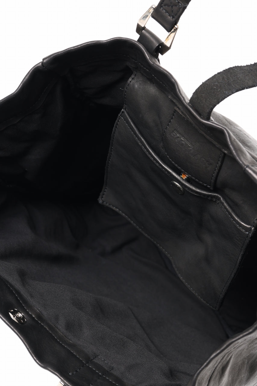 Load image into Gallery viewer, ISAMU KATAYAMA BACKLASH ZIP TOTE BAG / OBJECT DYED JAPAN ROUGH STEER (BLACK)