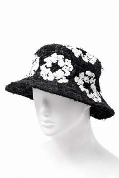 画像をギャラリービューアに読み込む, READYMADE x DENIM TEARS COTTON WREATH TWEED BUCKET HAT (BLACK)