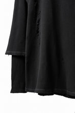 画像をギャラリービューアに読み込む, A.F ARTEFACT DAMAGE LAYERED PULLOVER / WAFFLE COTTON JERSEY (BLACK)