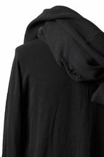画像をギャラリービューアに読み込む, A.F ARTEFACT DAMAGE LAYERED PULLOVER / WAFFLE COTTON JERSEY (BLACK)