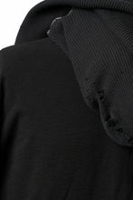 画像をギャラリービューアに読み込む, A.F ARTEFACT DAMAGE LAYERED PULLOVER / WAFFLE COTTON JERSEY (BLACK)