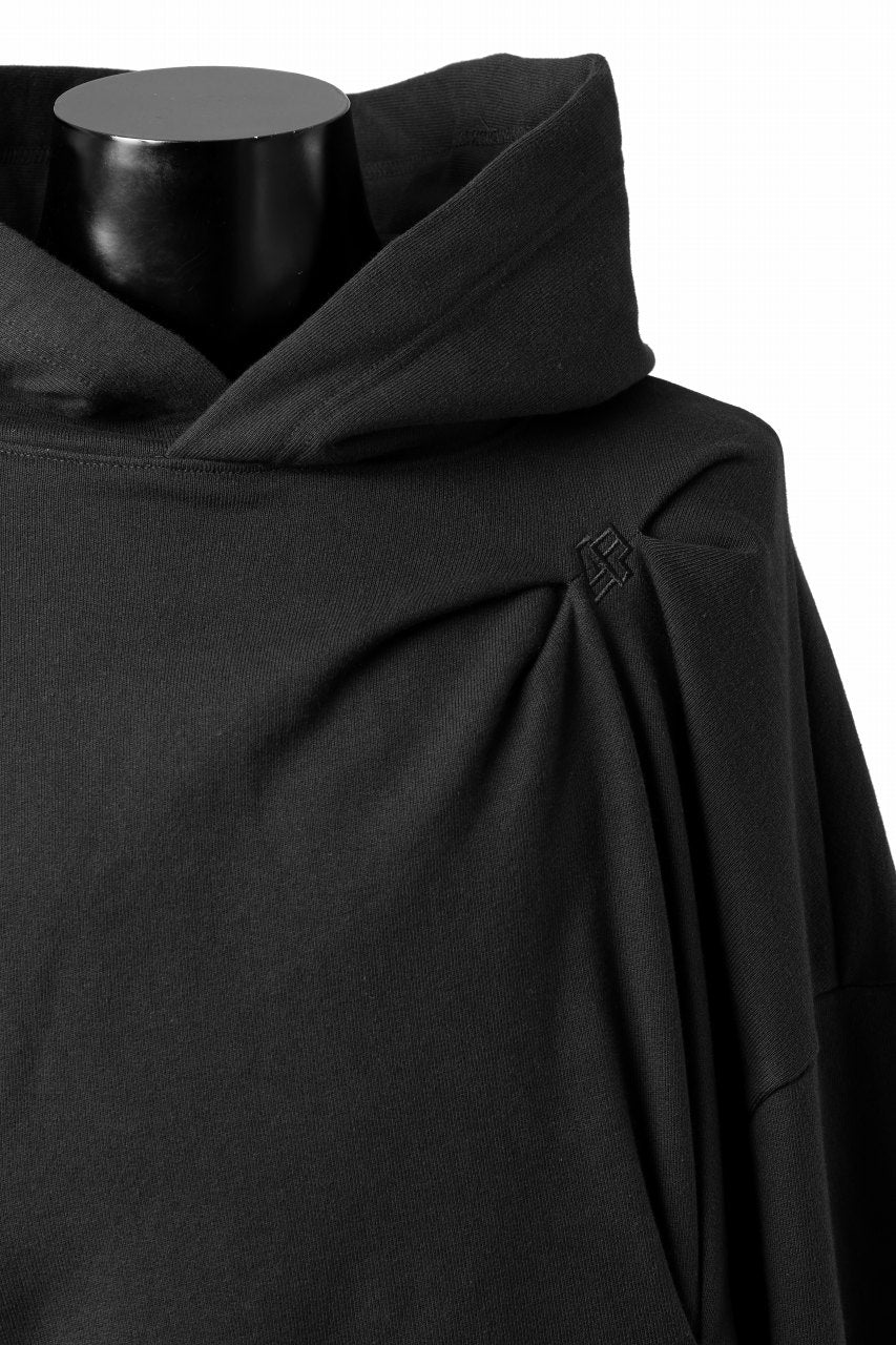 画像をギャラリービューアに読み込む, A.F ARTEFACT RANDOM TUCK EMBROIDERY SWEAT HOODIE (BLACK)