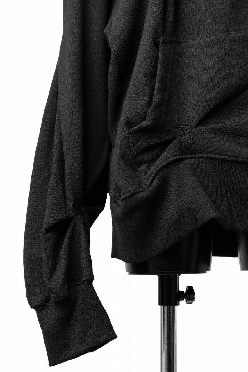 画像をギャラリービューアに読み込む, A.F ARTEFACT RANDOM TUCK EMBROIDERY SWEAT HOODIE (BLACK)