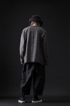 画像をギャラリービューアに読み込む, KLASICA BLACK CAT CREW NECK CARDIGAN / GRAINY PRINT BACK SIDE FLEECE (GREIGE)