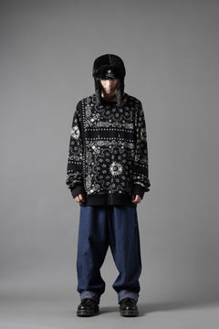画像をギャラリービューアに読み込む, mastermind JAPAN BANDANA SWEATSHIRT / REGULAR FIT (BLACK BASE)