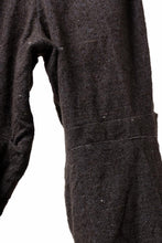 画像をギャラリービューアに読み込む, YUTA MATSUOKA 2tucks wide trousers / natural wool linen (dark brown)