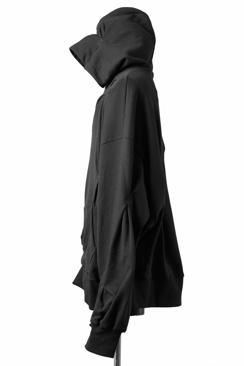 画像をギャラリービューアに読み込む, A.F ARTEFACT RANDOM TUCK EMBROIDERY SWEAT HOODIE (BLACK)