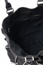 Load image into Gallery viewer, ISAMU KATAYAMA BACKLASH JAPAN CALF GARMENT-WASH RIDERS TOTE BAG (BLACK)