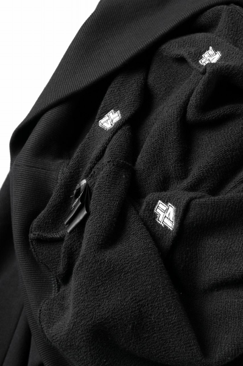 画像をギャラリービューアに読み込む, A.F ARTEFACT RANDOM TUCK EMBROIDERY SWEAT HOODIE (BLACK)