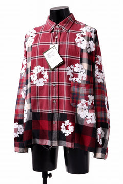 画像をギャラリービューアに読み込む, READYMADE x DENIM TEARS COTTON WREATH CHECK SHIRT (RED)
