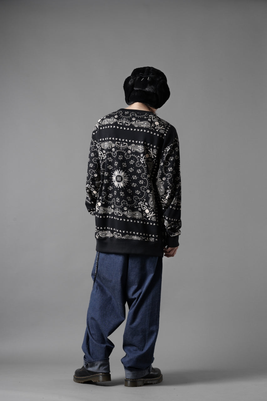 画像をギャラリービューアに読み込む, mastermind JAPAN BANDANA SWEATSHIRT / REGULAR FIT (BLACK BASE)