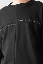 画像をギャラリービューアに読み込む, m.a+ written one piece long sleeve t-shirt / T211D/W/JM11 (BLACK)