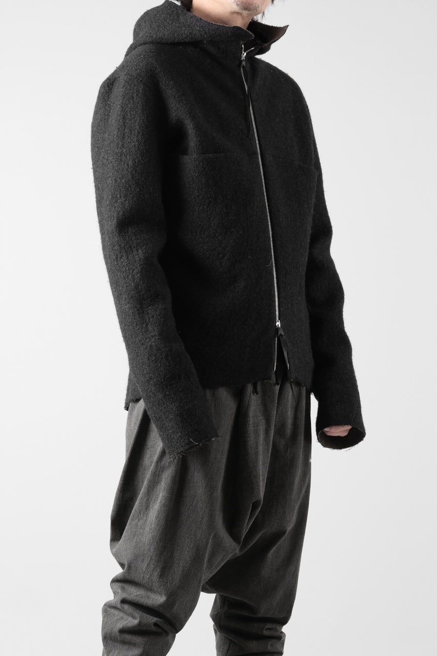 Load image into Gallery viewer, m.a+ unlined aviator jacket / J221DZ-/WLD (BLACK/BROWN)
