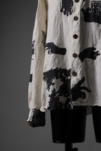 画像をギャラリービューアに読み込む, YUTA MATSUOKA classic shirt / washer cotton linen antique print (ecru)