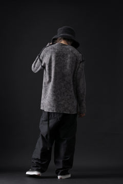 画像をギャラリービューアに読み込む, KLASICA ASLEEP LOOSE PULL OVER / GRAINY PRINT BACK SIDE FLEECE (GREIGE)