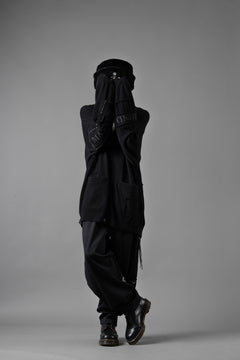 画像をギャラリービューアに読み込む, mastermind JAPAN WIDE FIT TROUSERS / HIGH END STRETCH JERSEY (BLACK)