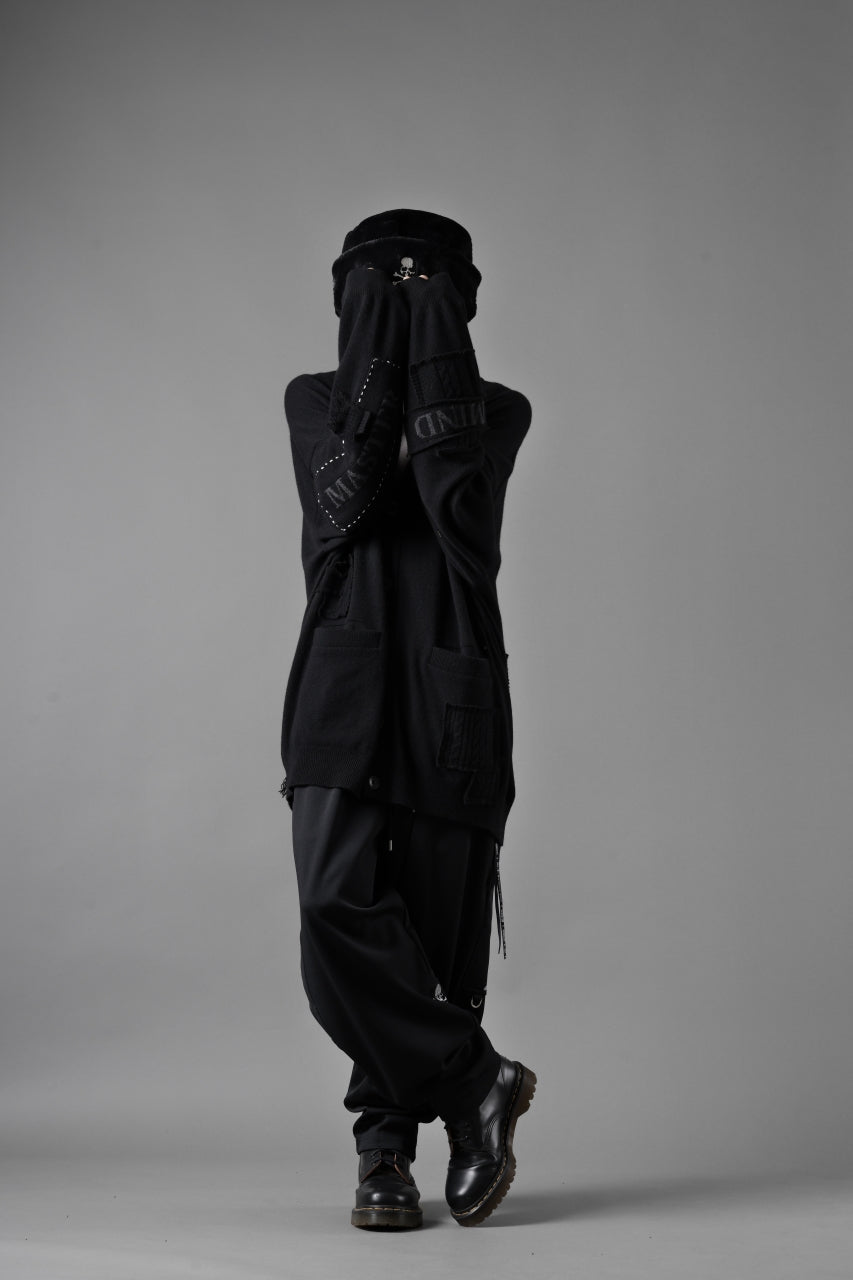 画像をギャラリービューアに読み込む, mastermind JAPAN WIDE FIT TROUSERS / HIGH END STRETCH JERSEY (BLACK)